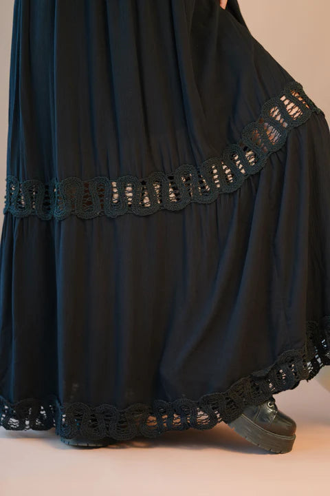 The Glamoraa Nira Moonlit Lace Dress