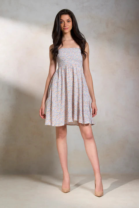 Glamoraa Arwa Smocked latest mumbai trend Floral Dress