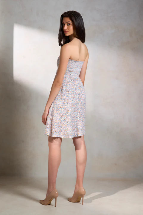 Glamoraa Arwa Smocked latest mumbai trend Floral Dress