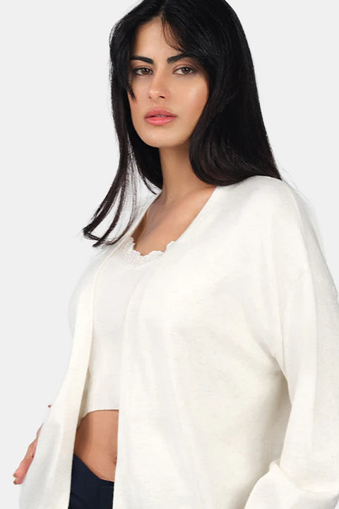 The Glamoraa Lolo Viscose Lurex Knit Set – Strappy Cami & Cardigan