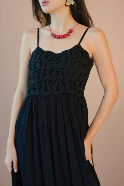 The Glamoraa Nira Moonlit Lace Dress