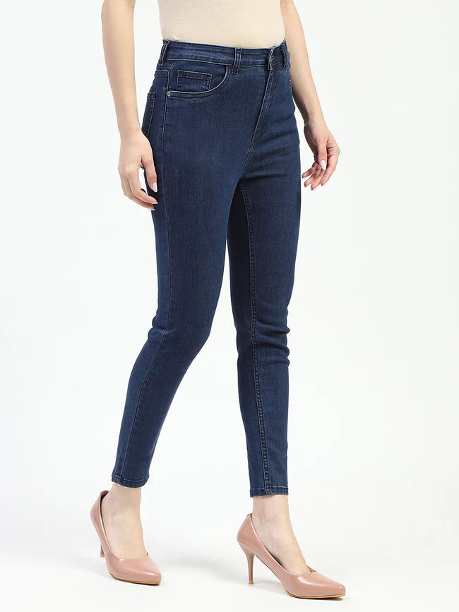 Buy Punajbi Kudi The Essential Solid Cotton Skinny Blue Jeans Online